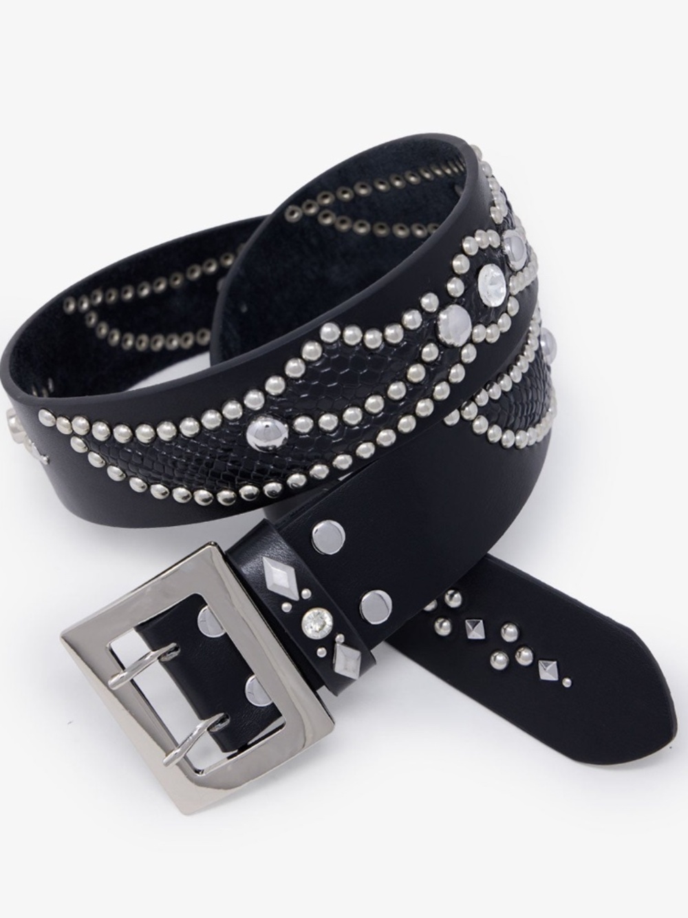 mnml Vintage Python Belt - Black/Black Size S/MBlack/Black / S/M